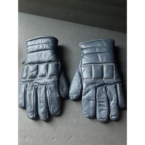 Vintage Better Sweet Leather Gloves Blue Unisex Ski Snow - Picture 1 of 6